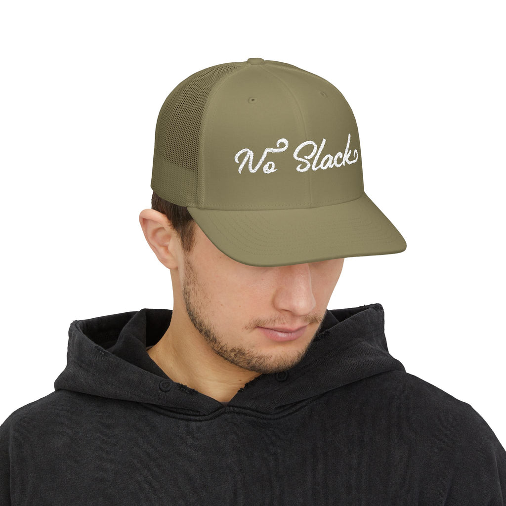 No Slack Embroidered Trucker Cap