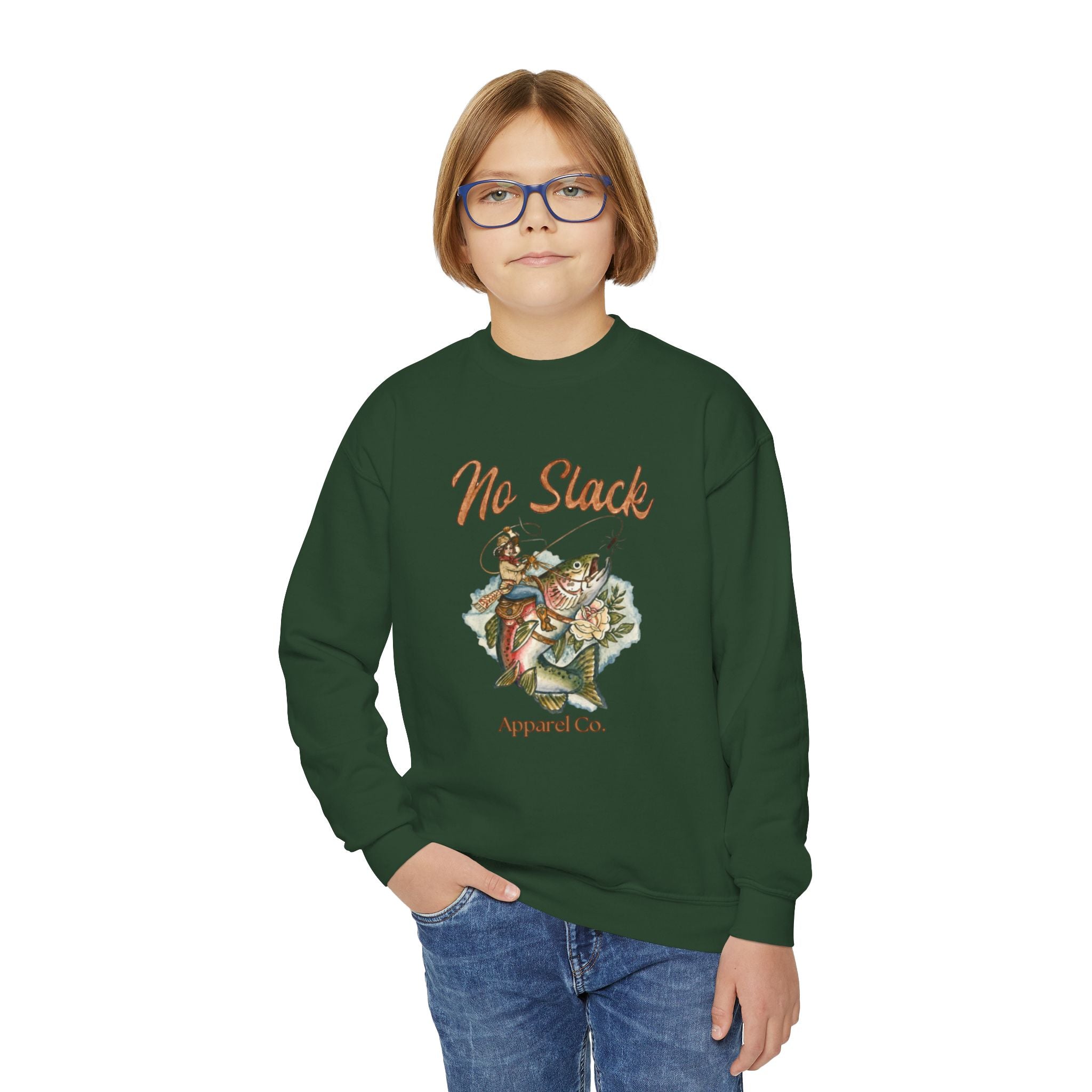 Cowgirl Trout Youth Crewneck