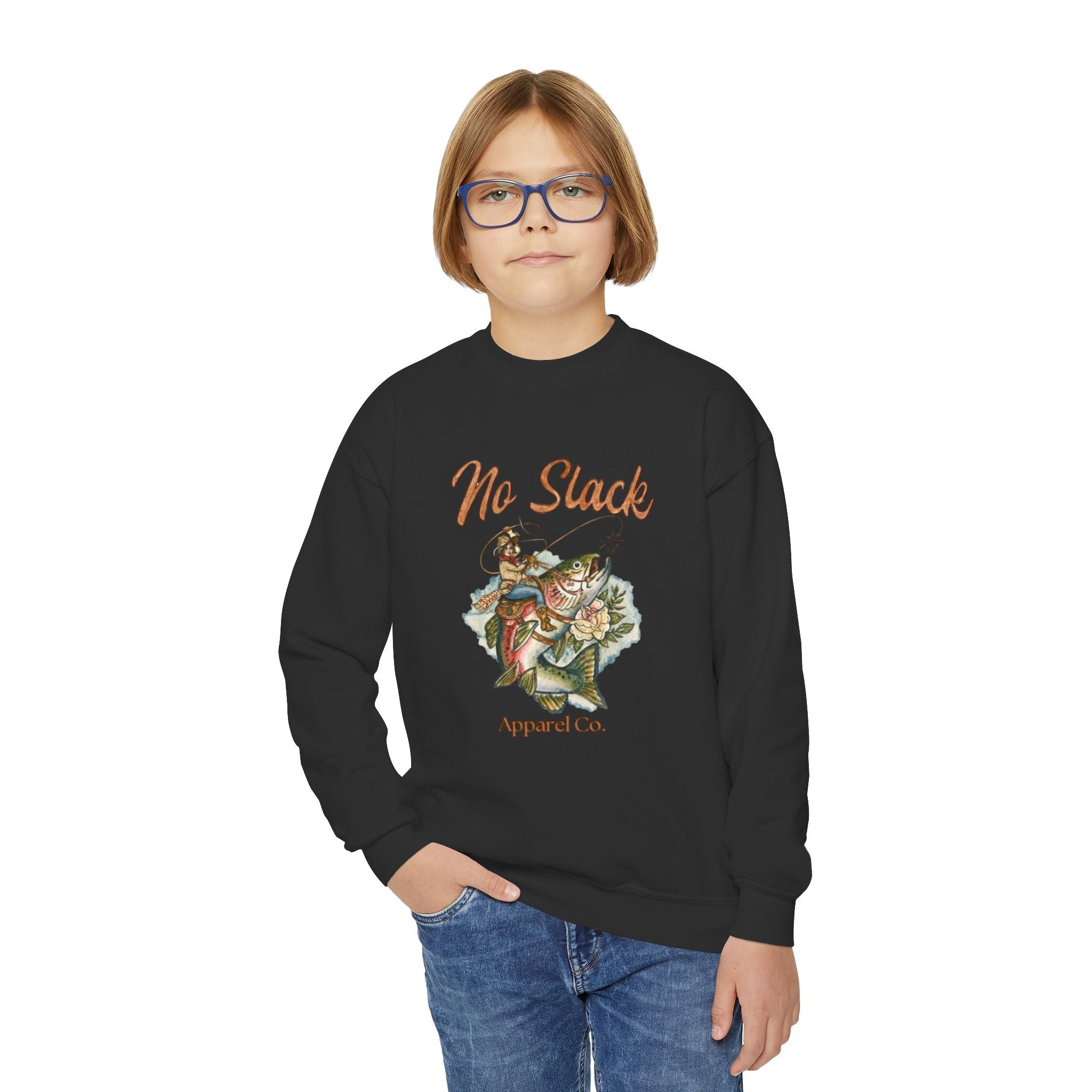 Cowgirl Trout Youth Crewneck