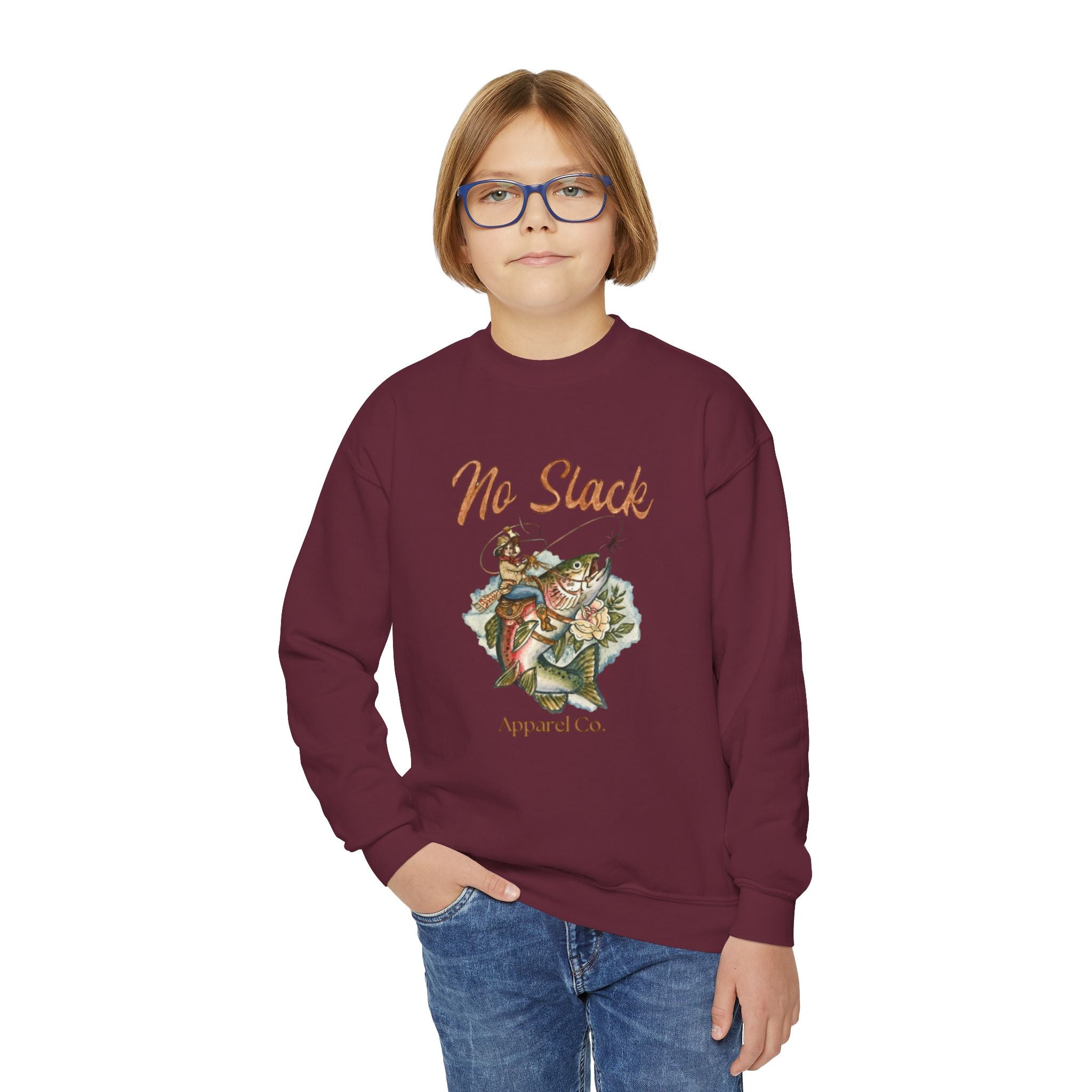 Cowgirl Trout Youth Crewneck