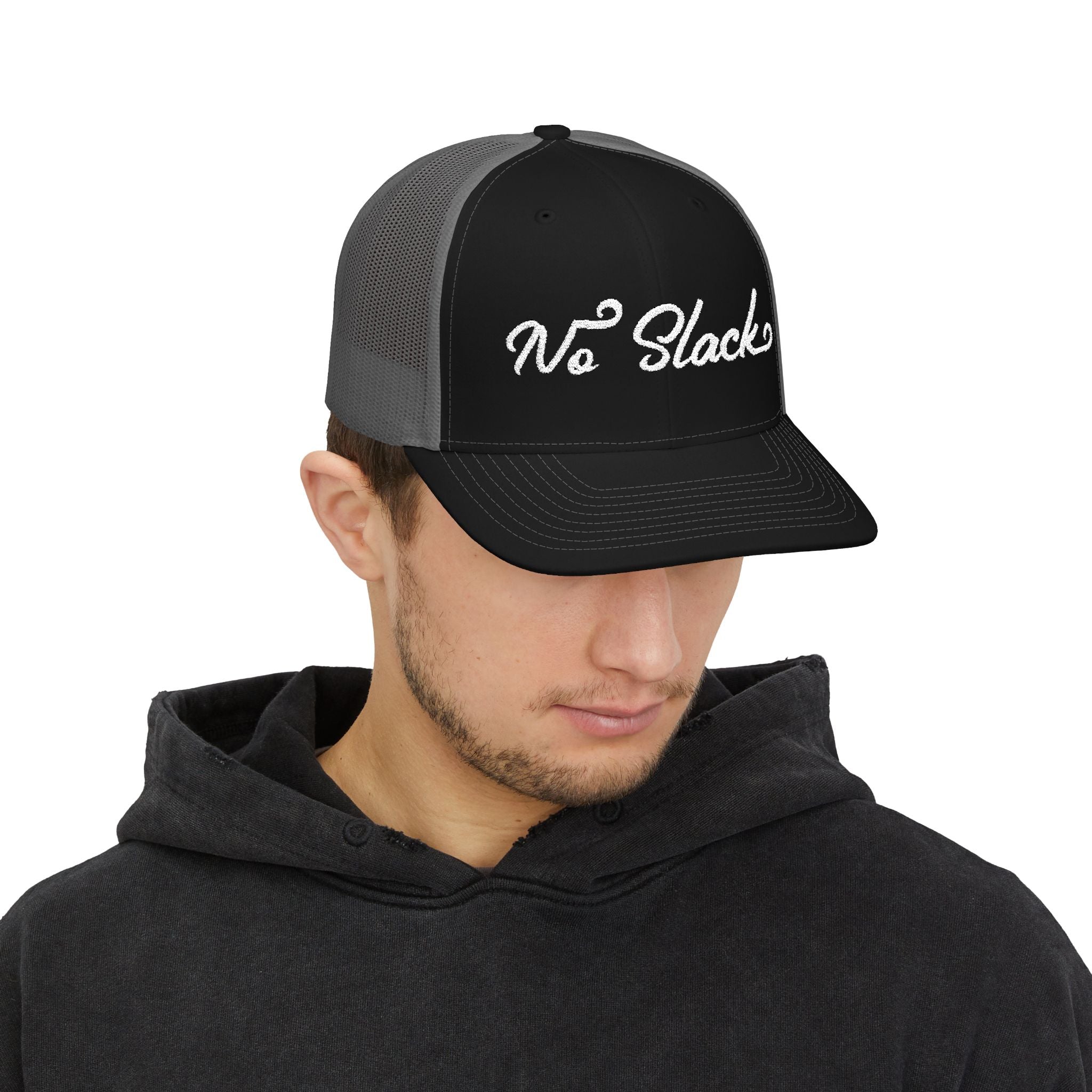 No Slack Embroidered Trucker Cap