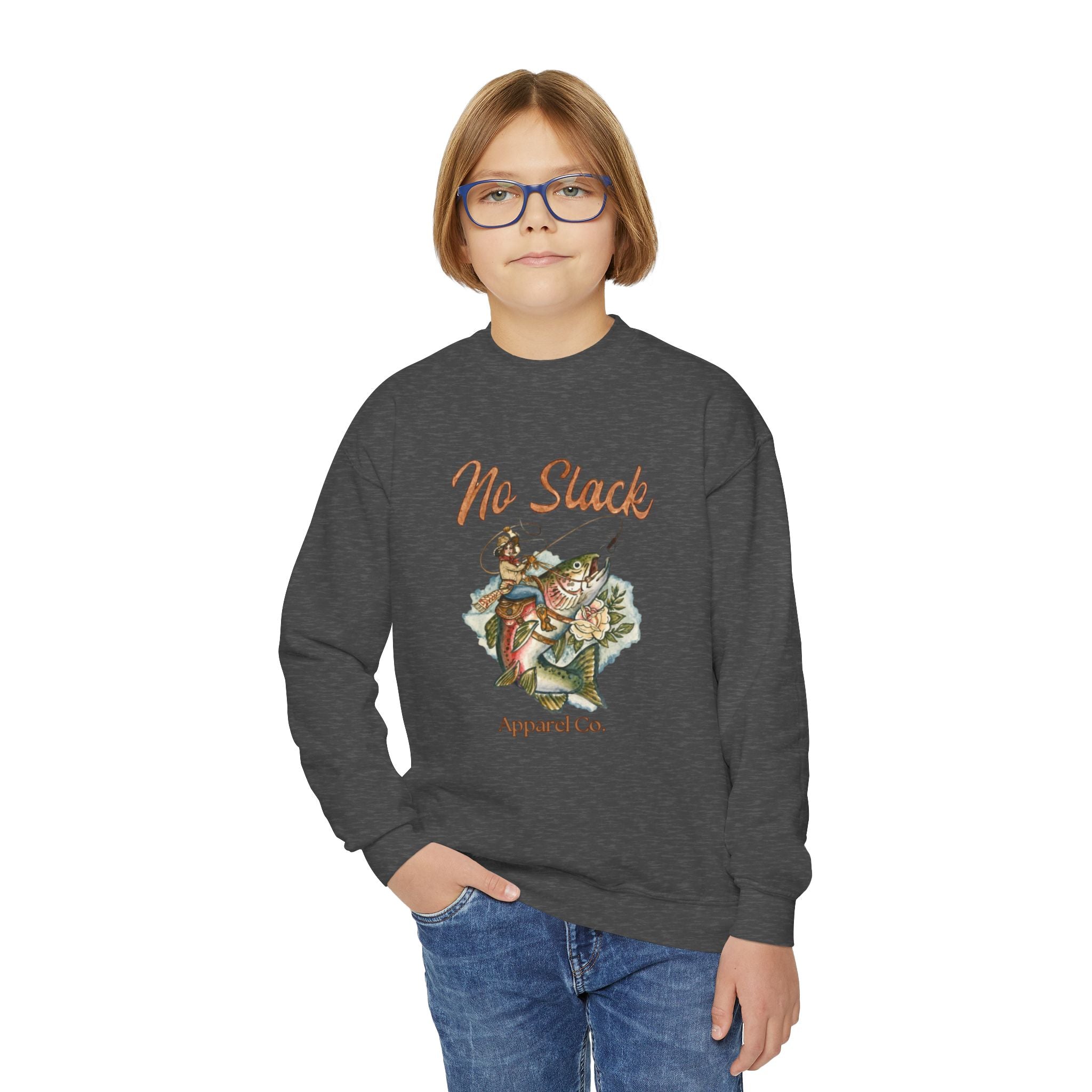 Cowgirl Trout Youth Crewneck