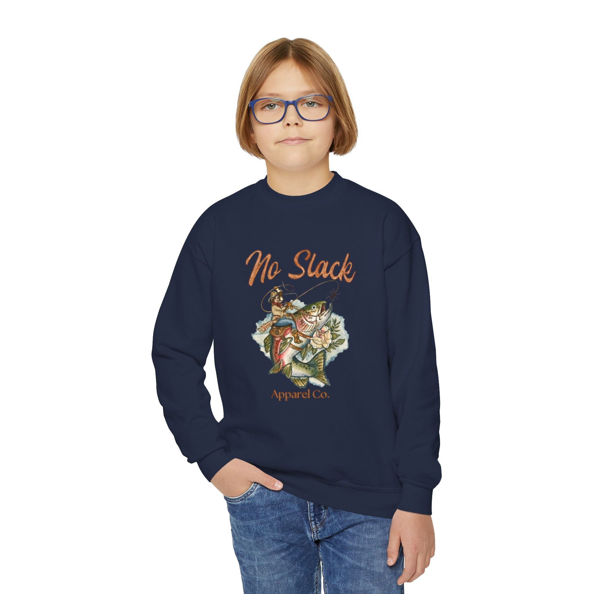 Cowgirl Trout Youth Crewneck