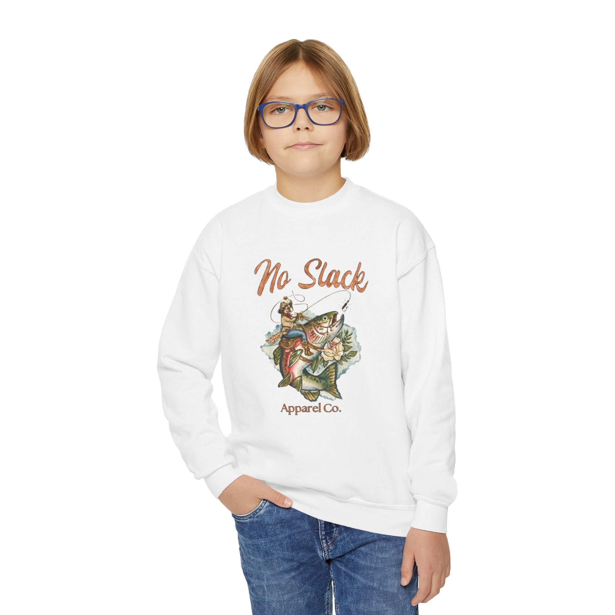 Cowgirl Trout Youth Crewneck